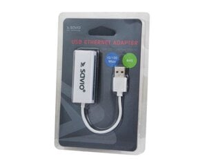 Адаптер Savio USB A - Lan Fast Ethernet (RJ45) цена и информация | Аксессуары для Smart TV | kaup24.ee