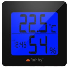 Измеритель температуры и влажности с часами, датой и будильником цена и информация | Метеорологические станции, термометры | kaup24.ee