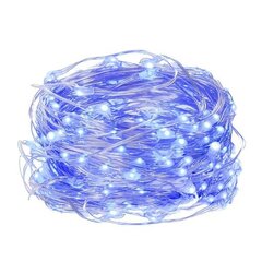 Valguskett 100 LED MicroLED koos puldiga, sinine цена и информация | Гирлянды | kaup24.ee