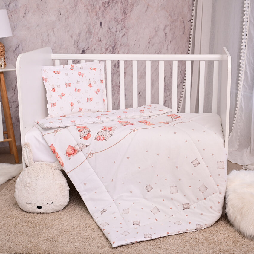 Voodipesukomplekt Cosy Bears&pillows beige Lorelli hind ja info | Beebide ja laste voodipesu | kaup24.ee