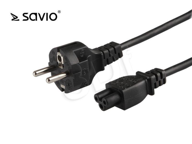 Savio Euro 3-Pin PSU Cable 1.2m Black hind ja info | Kaablid ja juhtmed | kaup24.ee