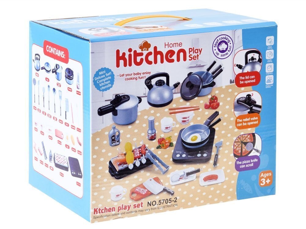 Mänguköögikomplekt koos grilli ja pottidega hind ja info | Tüdrukute mänguasjad | kaup24.ee