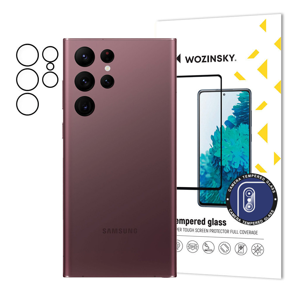 Wozinsky kaamerakaitse Samsung Galaxy S22 Ultra цена и информация | Ekraani kaitsekiled | kaup24.ee