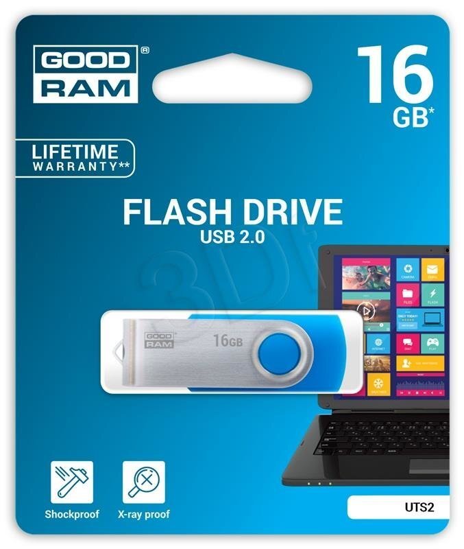 Mälupulk Goodram Flashdrive Twister 16GB USB 2.0 hind ja info | Mälupulgad | kaup24.ee