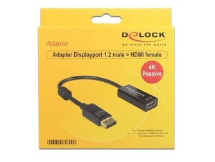 Адаптер Delock Displayport(M) - HDMI(F) 4K цена и информация | Аксессуары для Smart TV | kaup24.ee