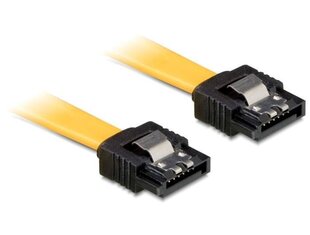 Delock Cable SATA 6 Gb/s 50 cm straight/straight metal yellow hind ja info | Kaablid ja juhtmed | kaup24.ee