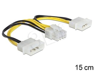 Delock 2x Molex - 8pin 0.15m hind ja info | Kaablid ja juhtmed | kaup24.ee