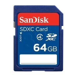 Карточка Sandisk 64GB SDXC memory card Class 4 цена и информация | Карты памяти | kaup24.ee