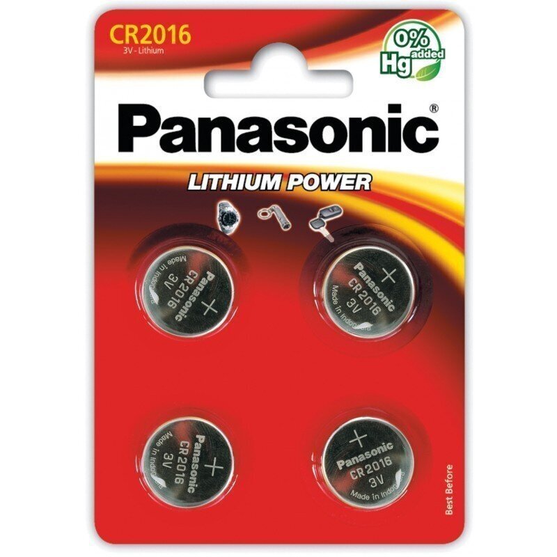 Panasonic battery CR2016/4B цена и информация | Patareid | kaup24.ee
