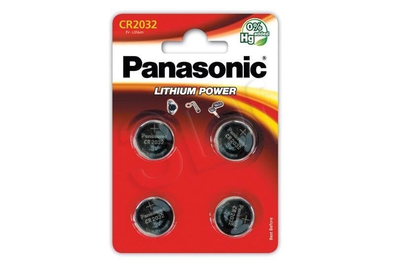 Panasonic patarei CR2032/4B цена и информация | Patareid | kaup24.ee
