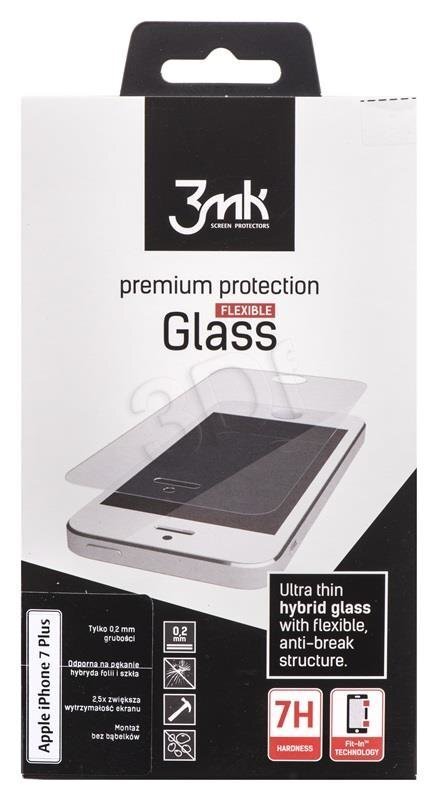 3mk hybrid glass FlexibleGlass for iPhone 7 Plus hind ja info | Ekraani kaitsekiled | kaup24.ee