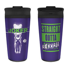 DC Comics Joker Straight Outta Arkham Metal Travel Mug, 450ml цена и информация | Атрибутика для игроков | kaup24.ee