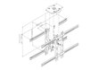 NewStar Flatscreen Ceiling Mount (Height: 64-104 cm) hind ja info | Teleri seinakinnitused ja hoidjad | kaup24.ee