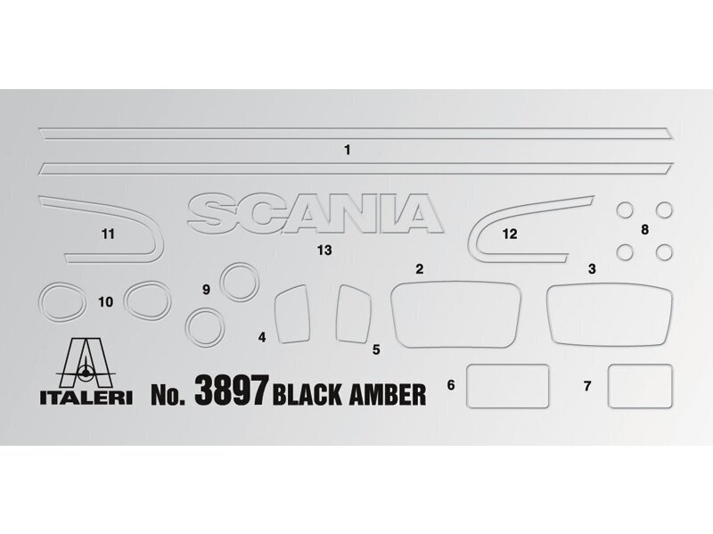 Mudelikomplekt Italeri - Scania R730 ''Black Amber'', 1/24, 3897 hind ja info | Klotsid ja konstruktorid | kaup24.ee