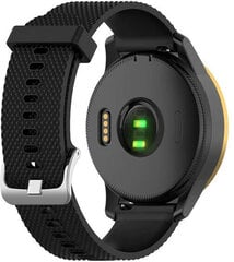 4wrist Rihm Garminile 20 mm - must hind ja info | Nutikellade ja nutivõrude tarvikud | kaup24.ee