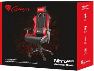 Стул Gaming Genesis Nitro 550: Цвет - Красный цена и информация | Офисные кресла | kaup24.ee