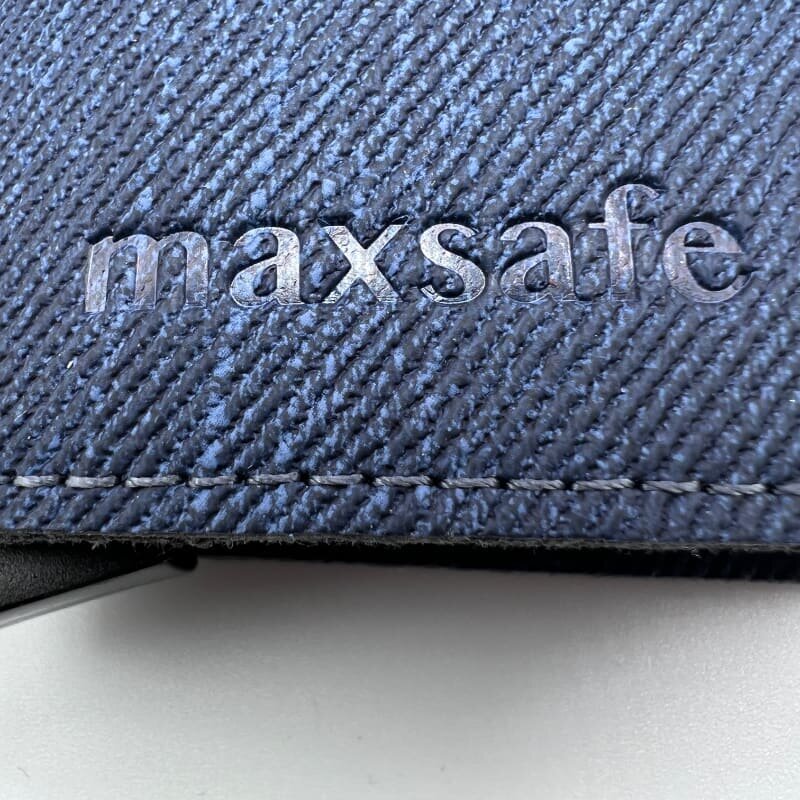 Mini suuruses rahakott MaxSafe sinise teksavärvi hind ja info | Meeste rahakotid | kaup24.ee