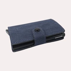 Mini suuruses rahakott MaxSafe sinise teksavärvi цена и информация | Мужские кошельки | kaup24.ee