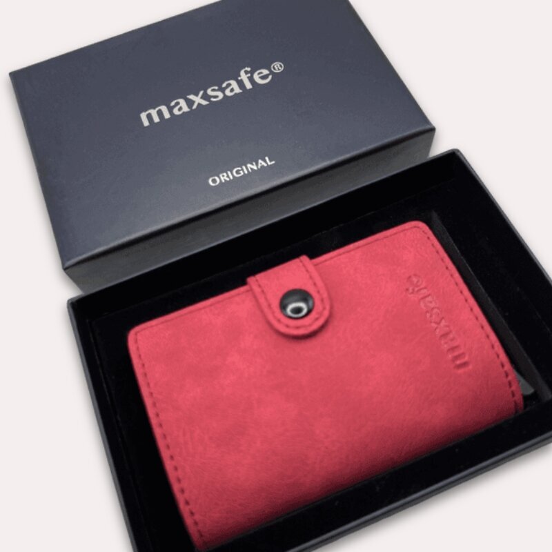 Mini suuruses rahakott MaxSafe punases värvitoonis hind ja info | Naiste rahakotid | kaup24.ee