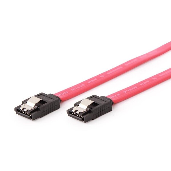Gembird Serial ATA III 50 cm Data Cable, metal clips, red hind ja info | Kaablid ja juhtmed | kaup24.ee