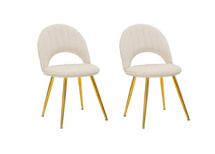 Набор из 2 обеденных стульев Glam, бежевый цвет цена и информация | Стулья для кухни и столовой | kaup24.ee