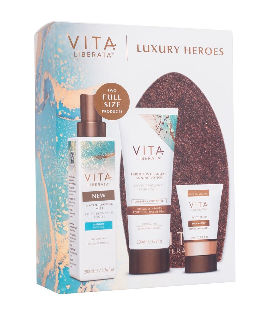 Isepruunistav komplekt Vita Liberata: Isepruunistav udu, 200 ml + isepruunistav losjoon, 200 ml + kehapõhi, 30 ml + kinnas, 1 tk цена и информация | Isepruunistavad kreemid | kaup24.ee