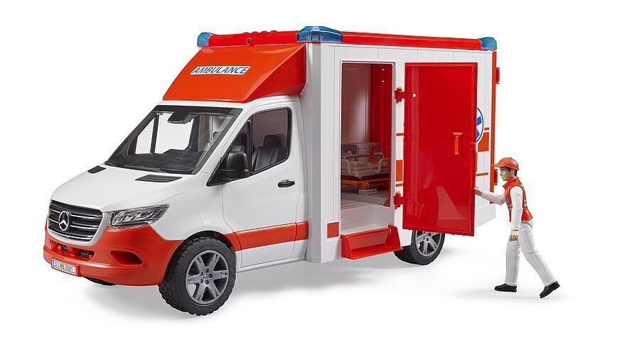 Kiirabi koos juhiga MB Sprinter Bruder 1:16 hind ja info | Poiste mänguasjad | kaup24.ee