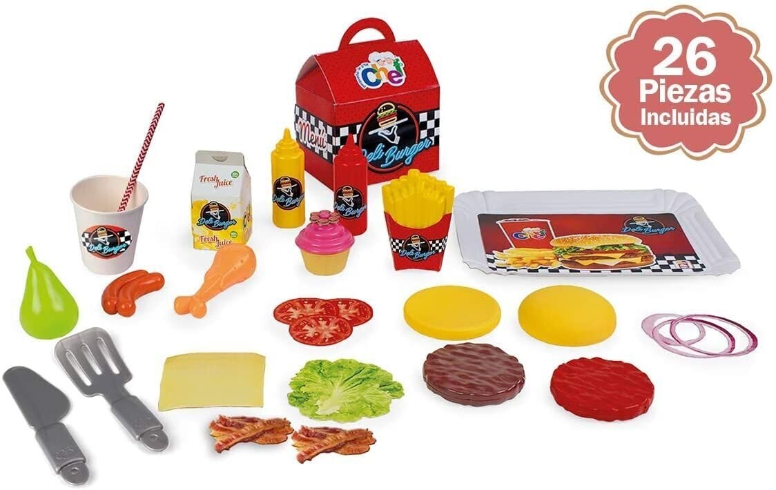 Mängukomplekt Chef's Deli Burger Chicos цена и информация | Tüdrukute mänguasjad | kaup24.ee