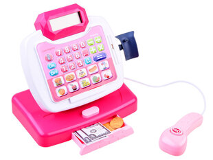 Kassaaparaat käru ja tarvikutega, roosa hind ja info | Tüdrukute mänguasjad | kaup24.ee