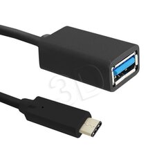 Qoltec Cable USB 3.0 AF / USB 3.1 typC M | 0,25m цена и информация | Кабели и провода | kaup24.ee