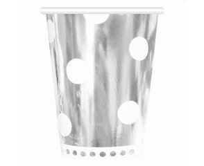 Одноразовые бумажные стаканчики B&C, silver, 266 мл, 6 шт PF-KGS цена и информация | Праздничная одноразовая посуда | kaup24.ee