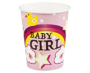 Ühekordsed pabertopsid Baby Girl, 250 ml, 6 tk 53220 цена и информация | Праздничная одноразовая посуда | kaup24.ee