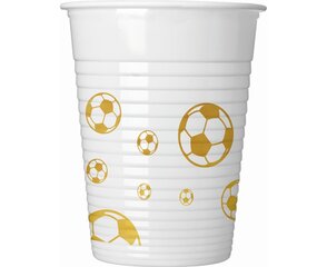 Одноразовые пластиковые стаканчики "Football Gold", 200 мл, 8 шт 89596 цена и информация | Праздничная одноразовая посуда | kaup24.ee