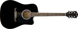 Elektroakustiline kitarr Fender FA-125CE Dreadnought, must hind ja info | Kitarrid | kaup24.ee