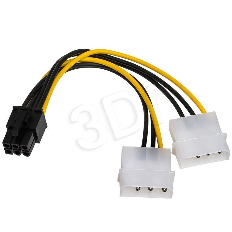 Akyga AK-CA-13, Molex/6-pin, 0.15 m hind ja info | Kaablid ja juhtmed | kaup24.ee