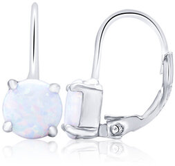 Beneto Ilusad hõbekõrvarõngad sünteetiliste opaalidega AGUC2254 hind ja info | Kõrvarõngad | kaup24.ee
