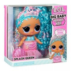 Большая кукла LOL Surprise! Big Baby Hair Hair Hair - Splash Queen цена и информация | MUST Металлическая бутылочка с Ярким рисунком (без BPA) (500ml) для мальчиков от 3+ лет Серая с Машинкой | kaup24.ee