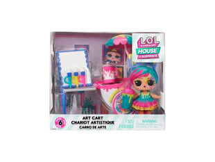 Mööbel + nukk LOL House of Surprise Series 6 - Art Cart hind ja info | Tüdrukute mänguasjad | kaup24.ee