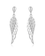 Красивые серебряные серьги Beneto Крылья ангела AGUP2360L цена и информация | Серьги | kaup24.ee