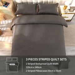 ENCOFT voodipesukomplekt 220x240 cm + 2 padjapüüri 50x75 cm, hall цена и информация | Постельное белье | kaup24.ee