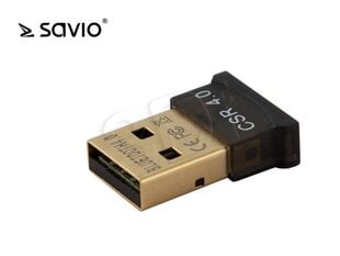 Savio BT-040 Bluetooth 4.0 адаптер (USB 2.0, беспроводной, 3Mbps) цена и информация | Адаптер Aten Video Splitter 2 port 450MHz | kaup24.ee