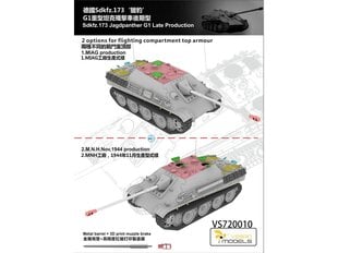 Конструктор VESPID MODELS - SdKfz.173 G1 Jagdpanther Late Production, 1/72, 720010 цена и информация | Конструкторы и кубики | kaup24.ee