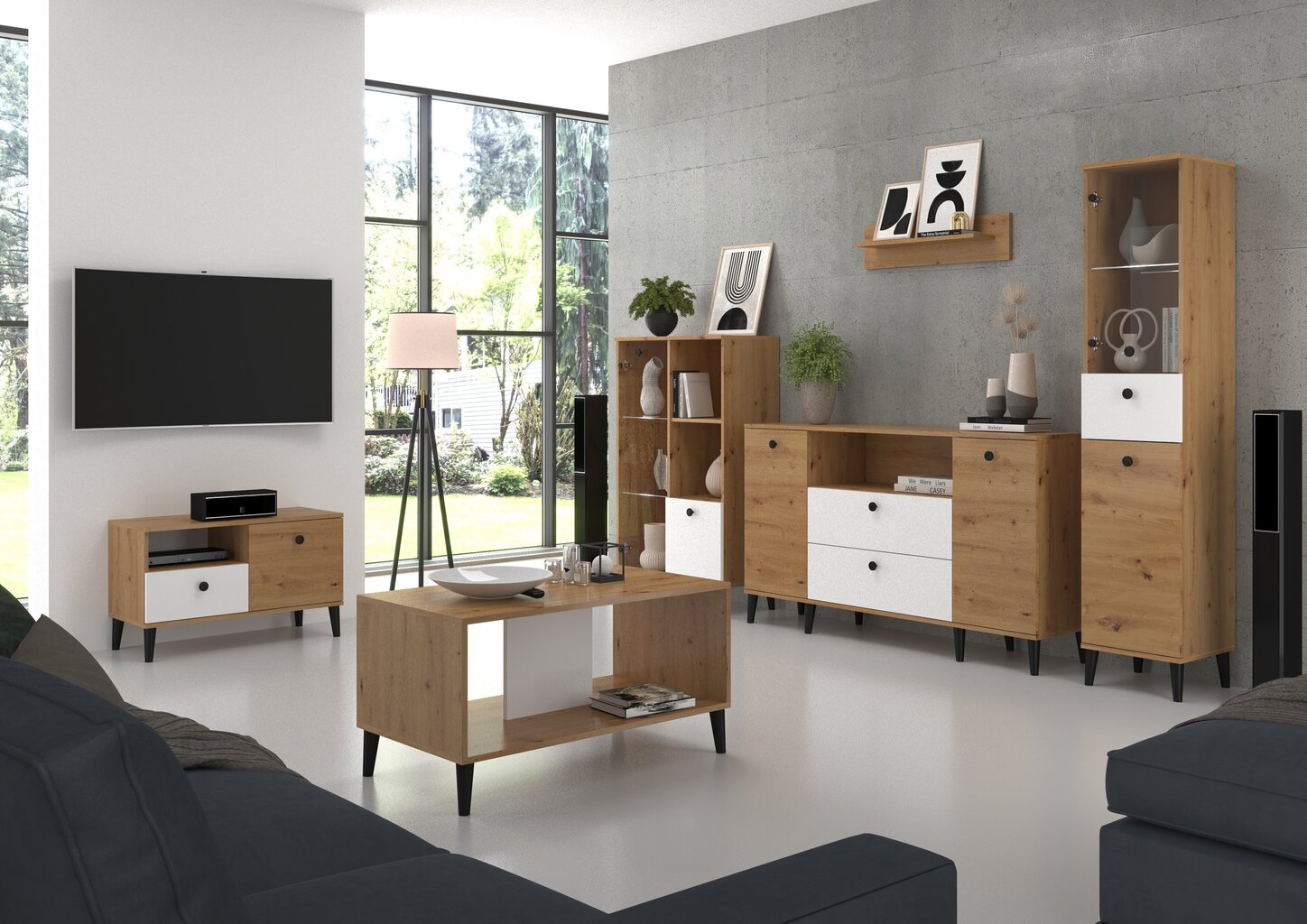 Diivanilaud ADRK Furniture CLE09, pruun/valge hind ja info | Diivanilauad | kaup24.ee