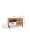 TV-laud ADRK Furniture CLE08, pruun/valge цена и информация | TV alused | kaup24.ee