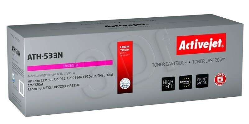 Tooner Activejet ATH-533N (HP CC533A / Canon CRG-718M) laserprinteritele, 2800 lk, purpur цена и информация | Laserprinteri toonerid | kaup24.ee