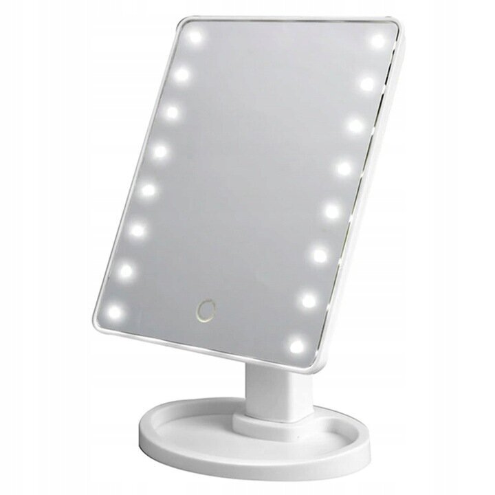 Suurenduse ja 16 LED-iga kosmeetiline peegel цена и информация | Meigikotid, lauapeeglid | kaup24.ee