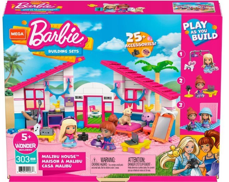 Ehituskomplekt Mega blocks Barbie maja Malibus hind ja info | Klotsid ja konstruktorid | kaup24.ee