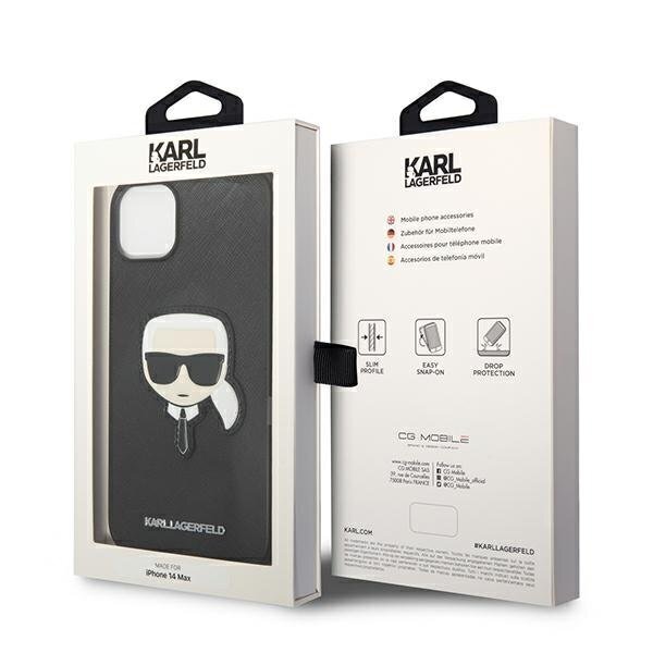 Karl Lagerfeld KLHCP14SSAPKHK iPhone 14 jaoks, must hind ja info | Telefoni kaaned, ümbrised | kaup24.ee