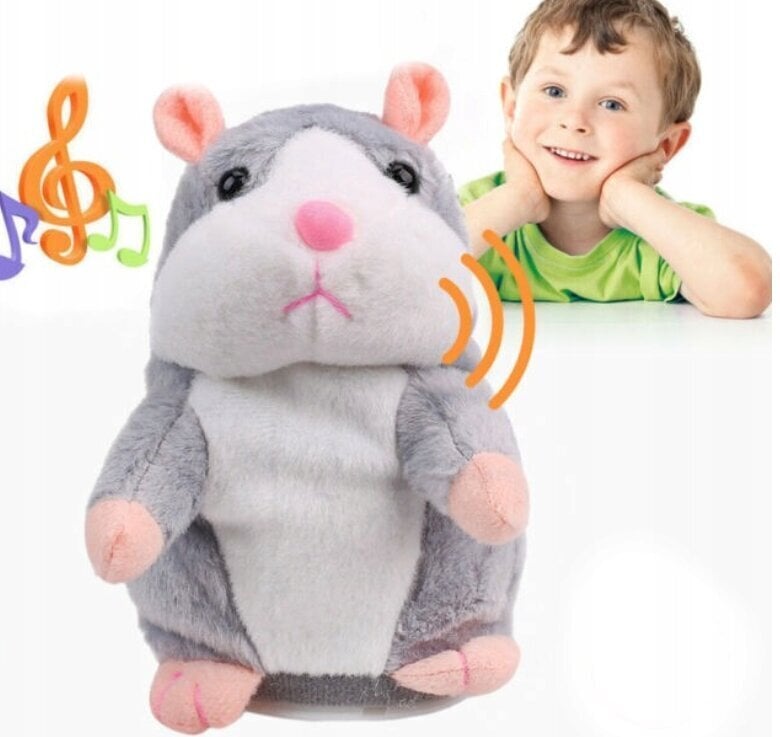 Interaktiivne mänguasi Rääkiv hamster, hall hind ja info | Pehmed mänguasjad | kaup24.ee