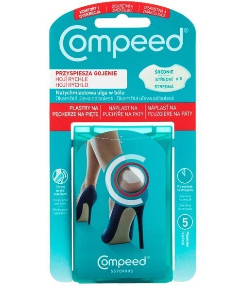 Villiplaastrid Compeed keskmine, 5 tk hind ja info | Esmaabi | kaup24.ee